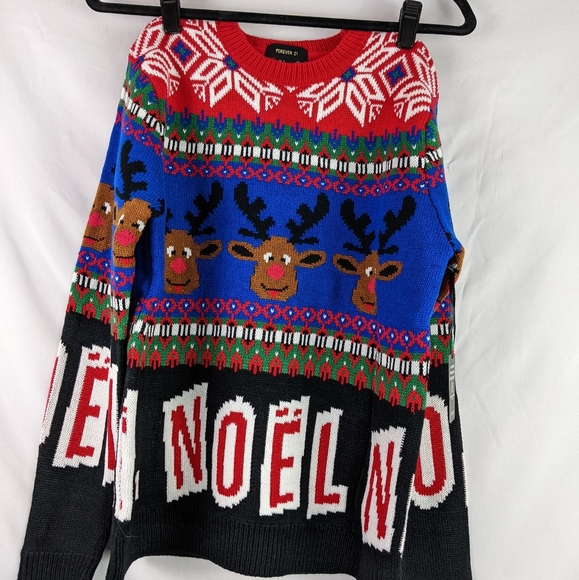 NWT, FOREVER 21 UGLY CHRISTMAS SWEATER, SIZE S - Picture 1 of 8